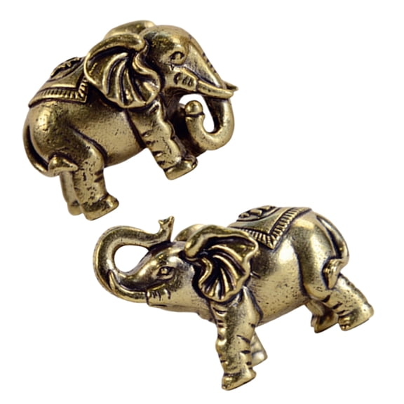 LABSERRON indoor elephant decor Brass 1 Pair