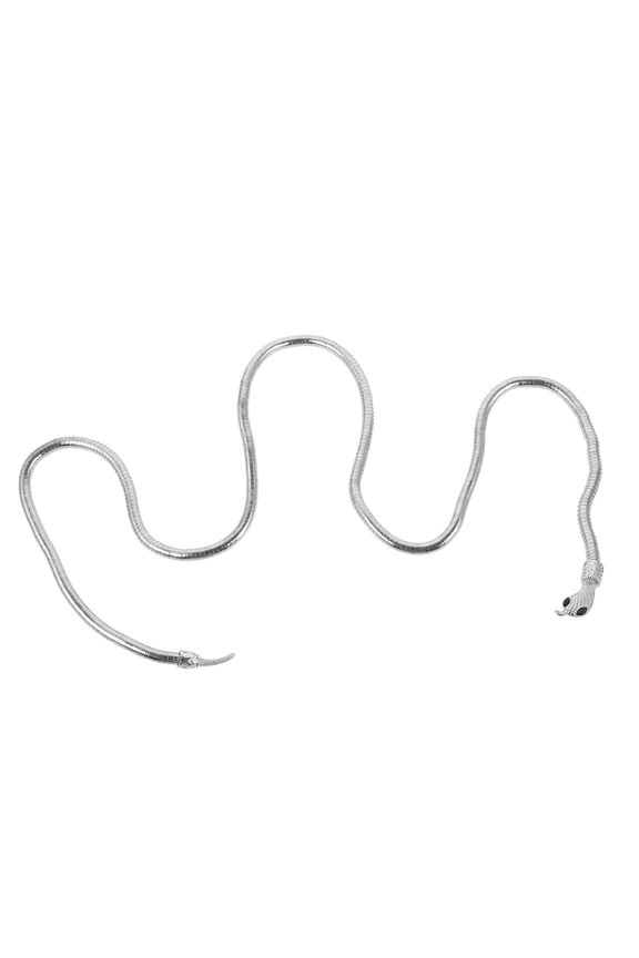 Snake Alloy Necklace 35.8In Coiled Multi Layered Pendant Chain For Party Wear