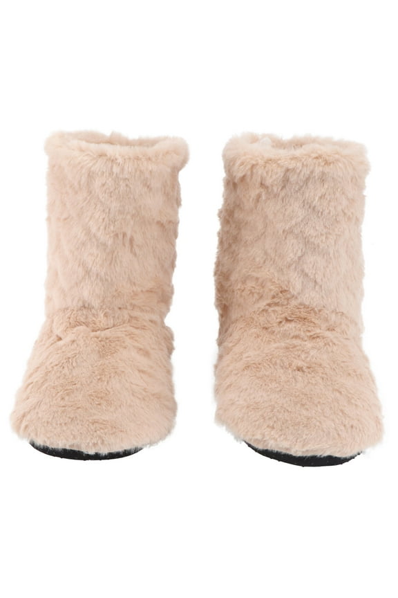 Sole Floor Boots Cozy Cotton Wool 8in Khaki for Autumn Winter Indoor Adult Wear