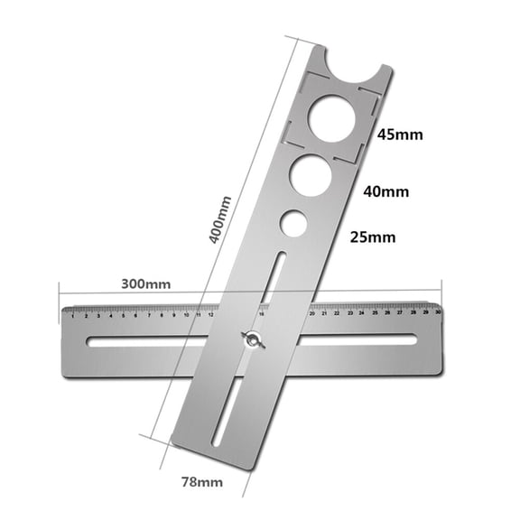 LABSERRON Plated Silver Interior Install Tool for Accurate Ceramic Tile Hole Drilling in Indoor Piping