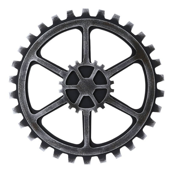 LABSERRON Steampunk Gears 9.4 X 9.4 Inch Black Hexagon Wall Decor For Adults 1Set