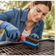LABSERRON Steel Wire Brush with Nonslip Silicone Handle for Heavy Duty ...