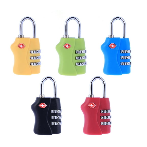 LABSERRON Suitcase Locks Tsa Approved 1Set Red Zinc Alloy Combination Padlock for Travel Security