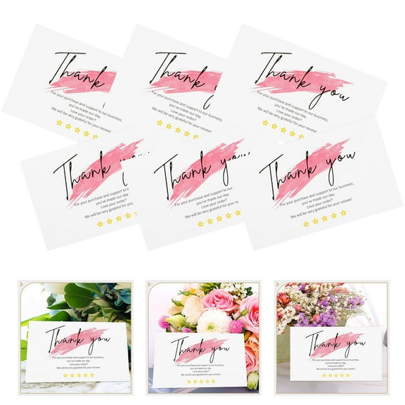 LABSERRON Thank You For Shopping Cards 30Pcs Assorted Color Rectangle For Business And Shopping