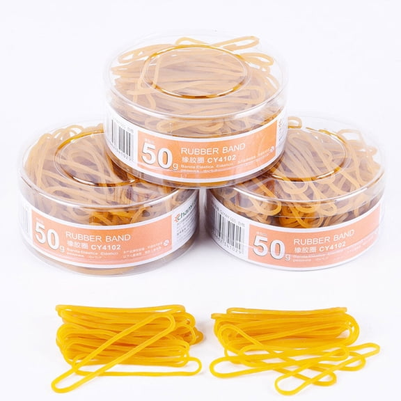 LABSERRON Thick Elastic Bands Heavy Duty Yellow Natural Rubber for Home Office Classroom Tools