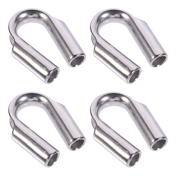 LABSERRON Thimble Rigging Cable Fixing Thimble 4Pcs 8Mm 5.00X4.00X1.20Cm Silver For Cable Fixing