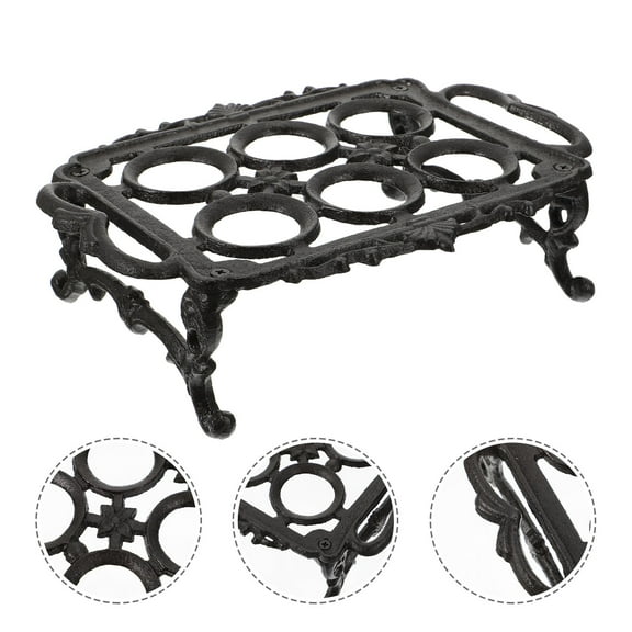 LABSERRON Tiers Egg Holder Iron Egg Storage Black For Kitchen 1Pcs