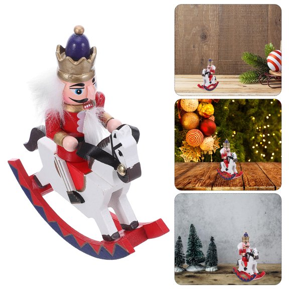 LABSERRON Handcrafted Red Nutcracker for Desktop and Bookshelf