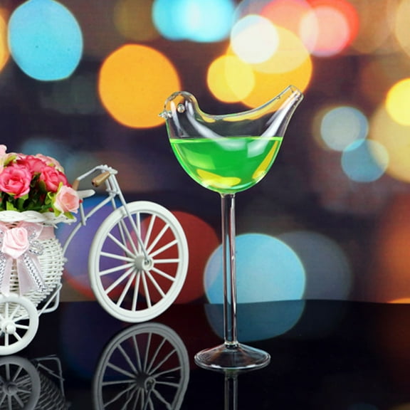 LABSERRON Transparent Bird Shaped Glass for Bar Ideal for Cocktails and Cold Drinks 1pc