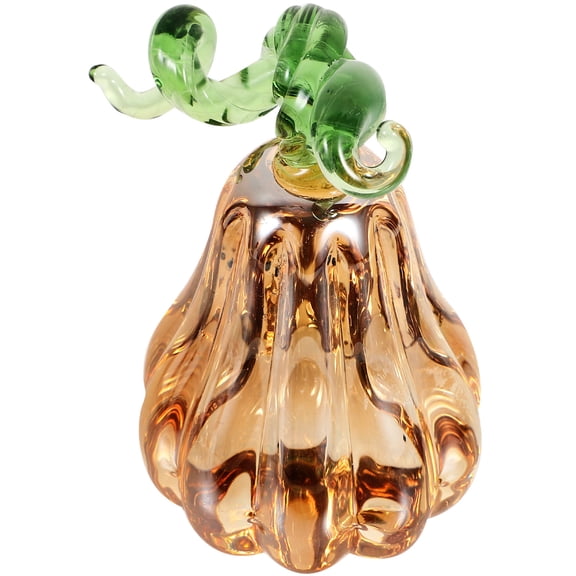 LABSERRON Tsgiving Decor Statue Pumpkin Figurine Golden Glass 1Set