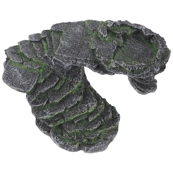 LABSERRON Turtle Basking Platform 1Pcs Multi Color Realistic Design Reptile Step .4X8.7X4.3in