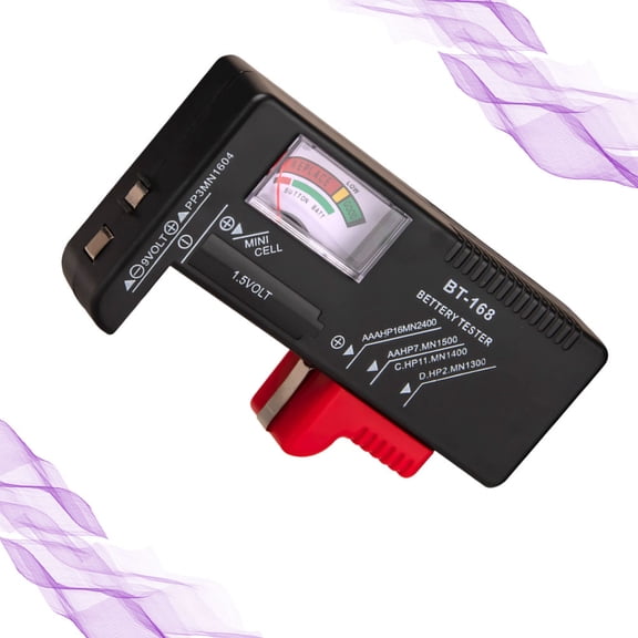 LABSERRON Voltage Meter Tester Easy-to-Read Voltmeter for 9V 1.5V AA AAA Button Cell Batteries
