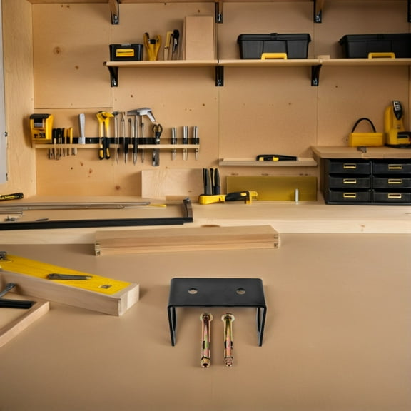 LABSERRON Wall Barbell Holder Heavy Duty Steel Black 1Set 5.8x3.5x2.8in Barbell Storage Gym Accessories Organization