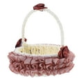 thumbnail image 1 of LABSERRON Wedding Candy Basket 1Pack Hand Woven in Coffee Color with Iron and Paper Rope for Decorative Use, 1 of 8