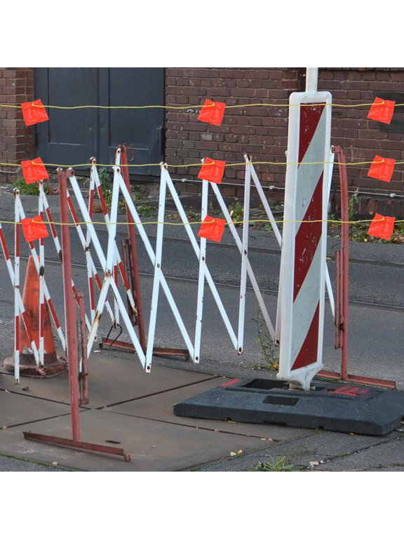 Reflective PVC Safety Flag Barrier High Visibility Construction Use