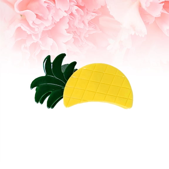 LABSERRON Yellow Pineapple Hair Claw Clip Creative Acetate Plate for Outing Travel