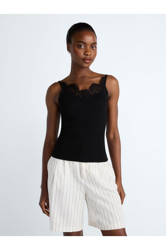 Women’s Sweater Lace Cami, Sizes XS-XXL