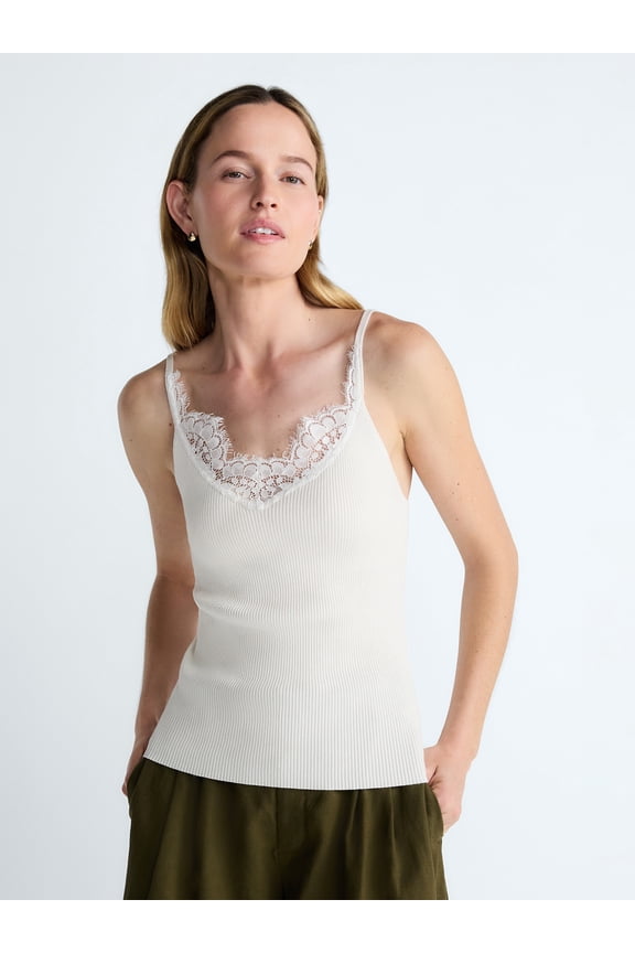Women’s Sweater Lace Cami, Sizes XS-XXL