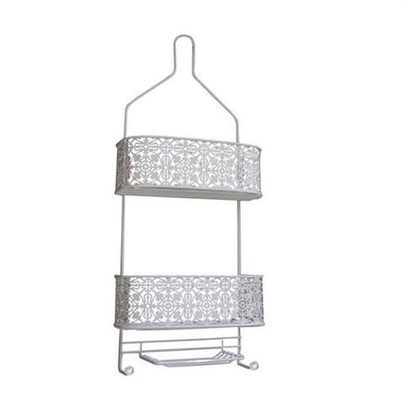 Taymor 02-DAS1584W Lace Shower Caddy, Antique White