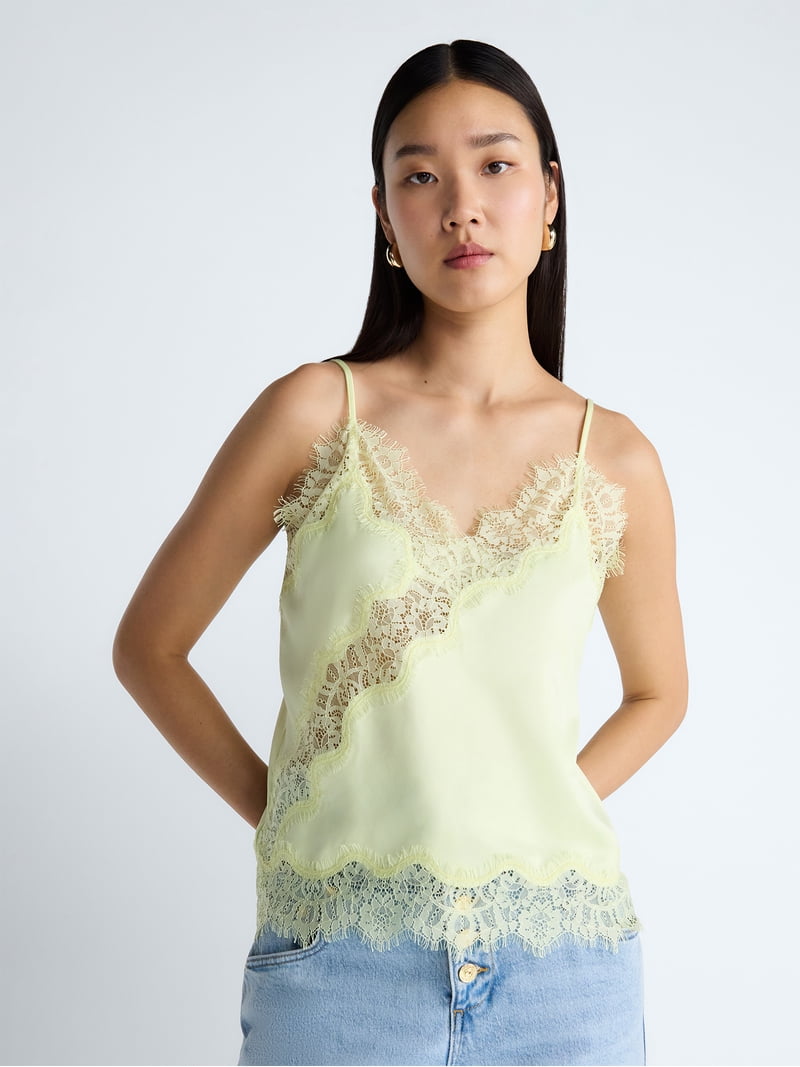 Devil Wears Prada Scoop Collection Women's Lace Trim Blouse, Sizes