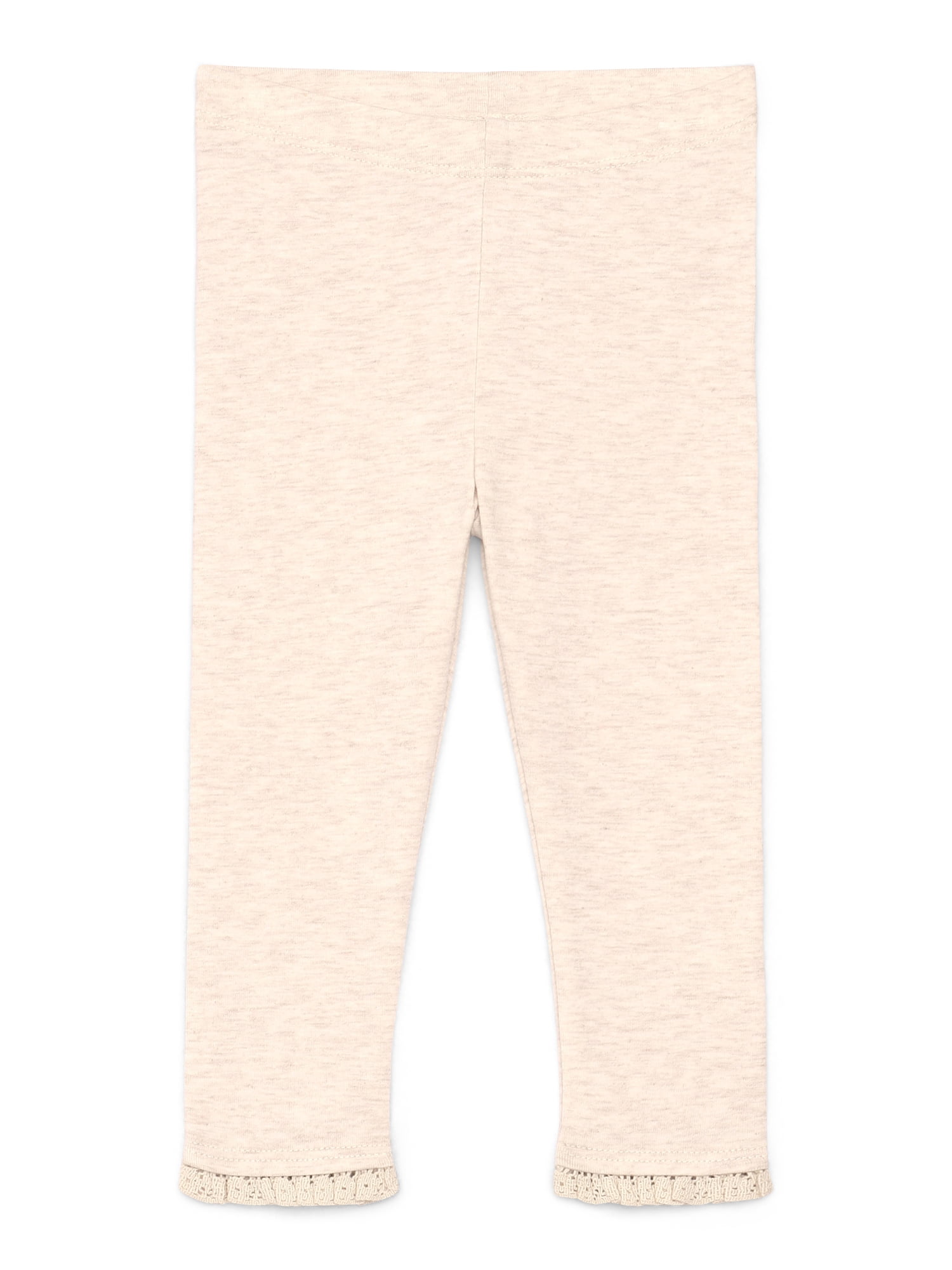 Garanimals Baby Girls Jersey Knit Leggings with Lace Trim, Sizes 0M-24M