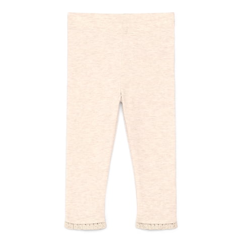 Garanimals Baby Girls Jersey Knit Leggings with Lace Trim, Sizes 0M-24M