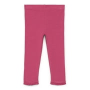 Garanimals Baby Girls Jersey Knit Leggings with Lace Trim, Sizes 0M-24M
