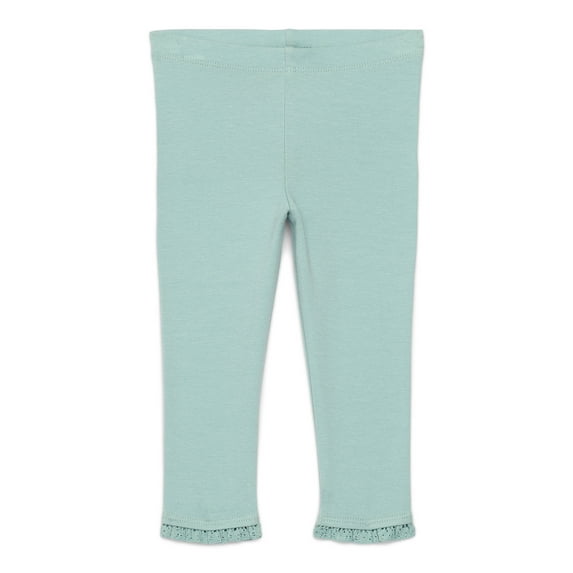 Garanimals Baby Girls Jersey Knit Leggings with Lace Trim, Sizes 0M-24M