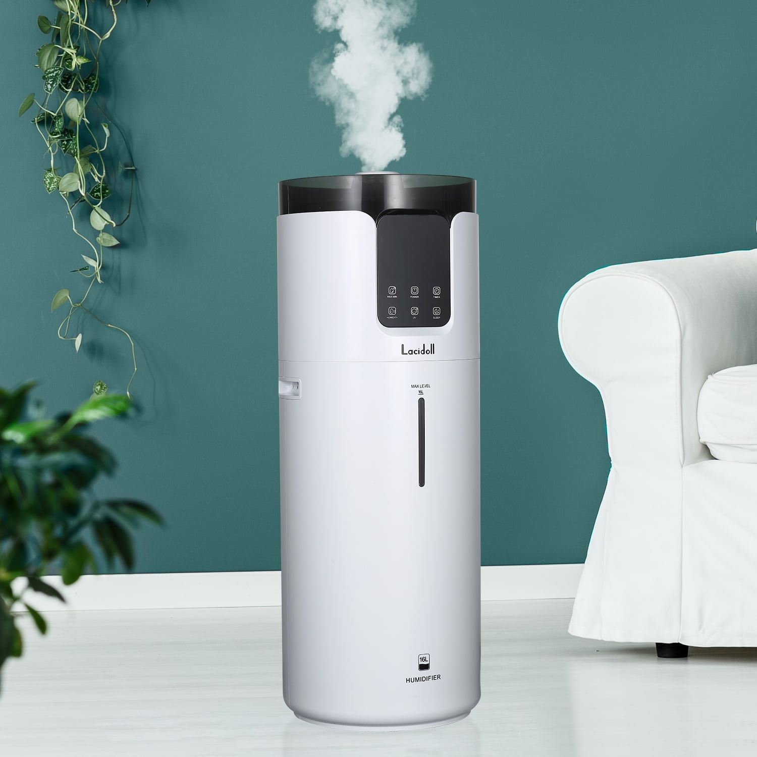 LACIDOLL 4.2 Gal Humidifiers for Large Room Bedroom - Top Fill, essential oil tray, touch and remote control, 1-12 hours timer and 4 Mist Settings