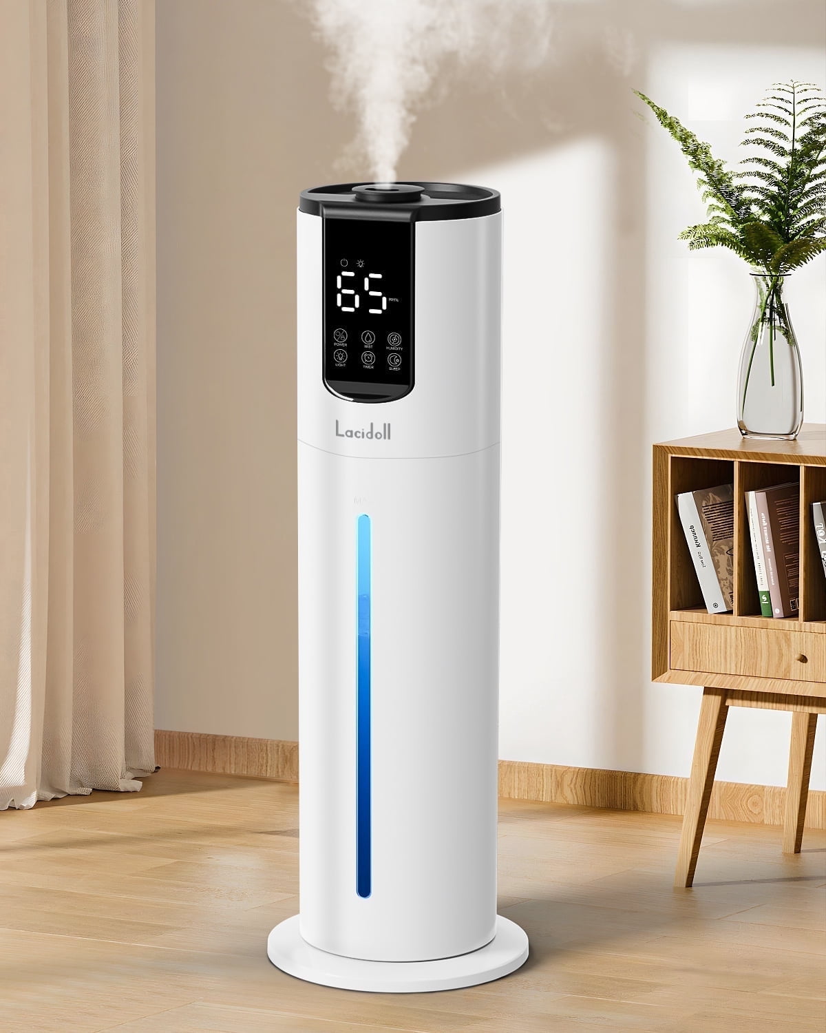 LACIDOLL Humidifiers for Large Room, 2.1Gal 8L Top Fill Humidifier with Essential Oils Tray, Easy to Clean Humidifier with Fully Washable Parts