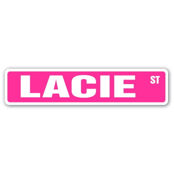 LACIE Street Sign Childrens Name Room Sign | Indoor/Outdoor | 36" Wide