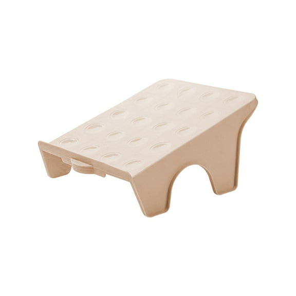 LACKUST 2-Tier Plastic Shoe Rack, Beige Space Saving Shoe Organizer with Non-Slip Design for Closet, Dorm & Small Spaces - Easy Assembly