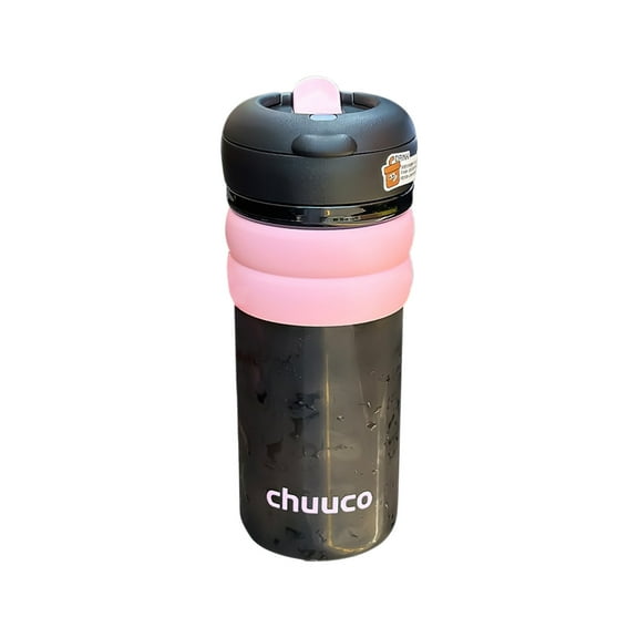 LACKUST 28 oz Plastic Chug Lid Water Bottle,Large Capacity Fitness Sports Water Bottle - Edibility Grade Plastic-Leakproof Locking Cover- For Gym- Outdoor- Office Work-27oz-,Plastic,Black