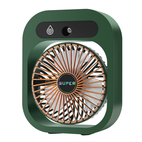 LACKUST 3-Speed USB Conditioner with Humidifier,Portable Air Conditioners Fan,Desk Air Conditioner for Office Bedroom,Green