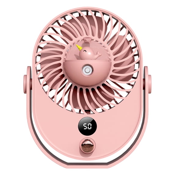 LACKUST 3-Speed USB Rechargeable Mini Fan for Travel,Portable Air Conditioners Desk Fans,Desk Air Conditioner for Room Office Bedroom Desk Indoor Outdoor,Pink