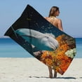 thumbnail image 1 of LACKUST 3D Dolphin Beach Towel, Oversized & Quick-Dry, 29x59in, 1 of 4