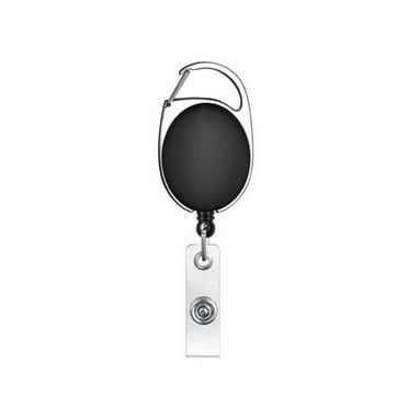 LACKUST 5pcs Retractable ID Badge Lanyards,Clearance Keychains Rings for Keys for Men Women for Car,Name Tags, Key Card Belt Clips,Black