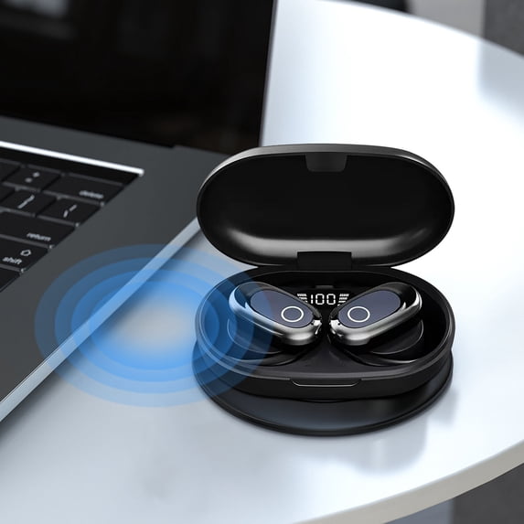 LACKUST Active Noise Cancelling Over-Ear Bluetooth Headphones - High Quality Sound, Long Battery Life, LCD Display, ANC, Wireless - Black