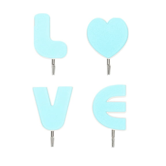LACKUST Adhesive Coat Hooks on Sale,1 SET Plastic Thickened Adhesive Hook Hook Clothes Hook Strong Hook,Blue