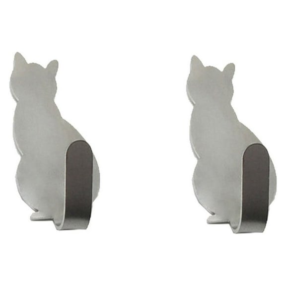 LACKUST Adhesive Sticky Wall Hooks Clearance,Hook,lovely Pet Shaped Hook,No Punching Hook Or Sticking Hook,Silver