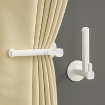 LACKUST Adjustable Shower Caddy, No Drill Over Shower Rod Storage, Rotating Plastic Bathroom Caddy - White, Space Saving Bath Organizer