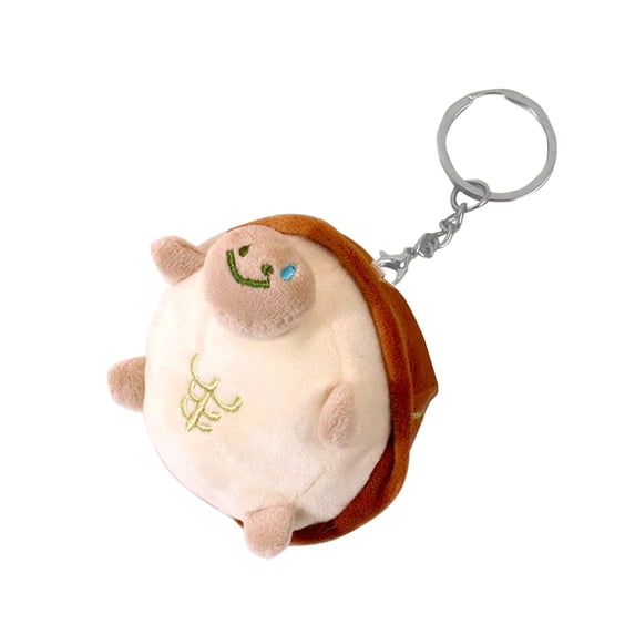LACKUST Adorable Squeaky Turtle Toy,Clearance Keychains Rings for Keys for Men Women for Car,Soft Fabric for Children's Imaginative Play,Brown