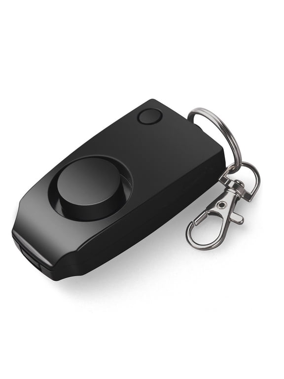 Anti-Rape Alarm Keychain,Clearance Keychains Rings for Keys for Men Women for Car,Personal Security Device,Black