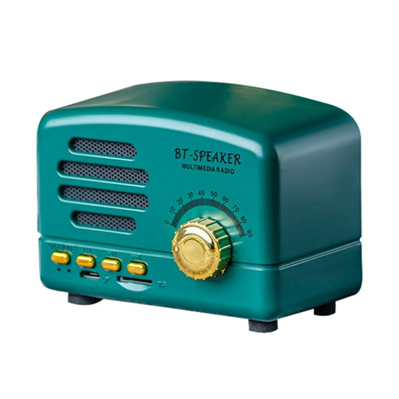 LACKUST BT01 Wireless Stereo Retro Speakers, Portable Bluetooth Vintage Speakers With Powerful Sound, Answering Calls, FM Radio Mode,- Card,C