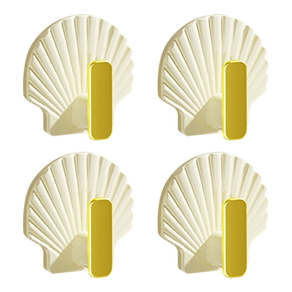 LACKUST Back of Door Hooks,4pc Punch- Wall-mounted Bag Hook Door Back Storage Hanger Strong Seamless Hook Headphone Rack,White
