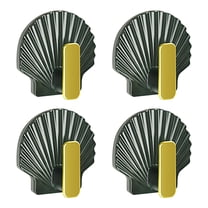 LACKUST Back of Door Hooks Clearance,4pc Punch- Wall-mounted Bag Hook Door Back Storage Hanger Strong Seamless Hook Headphone Rack,Green