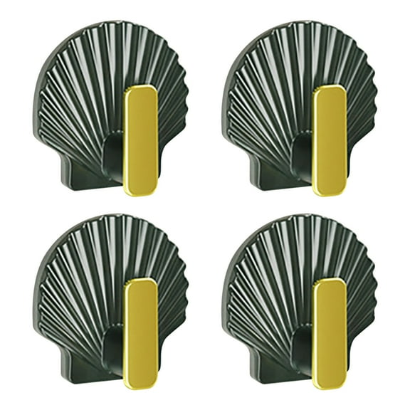 LACKUST Back of Door Hooks Clearance,4pc Punch- Wall-mounted Bag Hook Door Back Storage Hanger Strong Seamless Hook Headphone Rack,Green