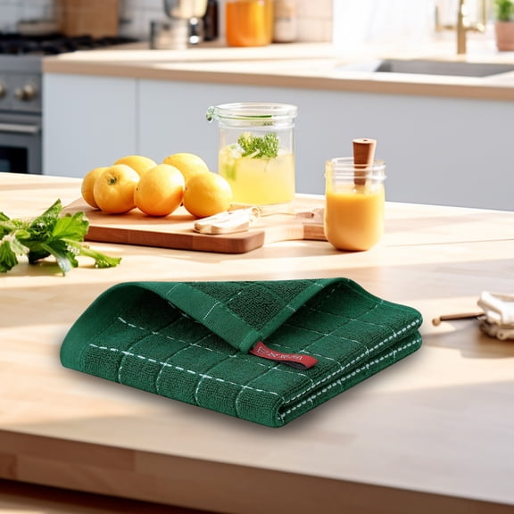 LACKUST Bath Towels Kids,Cotton Kitchen Cleaning Towel - Easy Wet and Dry Cleaning, Durable Dishcloth,Green