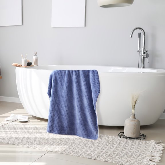 LACKUST Bath Towels Large,Coral Velvet Bath Towel - Soft, Absorbent, and Ideal for Daily Home Use, Drying Hair, and Beach,Blue