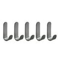 thumbnail image 1 of LACKUST Bathroom Hooks for Shower on Sale,5 Pack Towel Hooks/Bathroom Hooks with 2 Adhesive Strips,Hooks for Organizing Living Room,Dormitory and Bathroom(3ml),Gray, 1 of 6